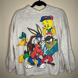 1994 Vintage Jerry Leigh Looney Tunes Graphic Hoodie - Size Small